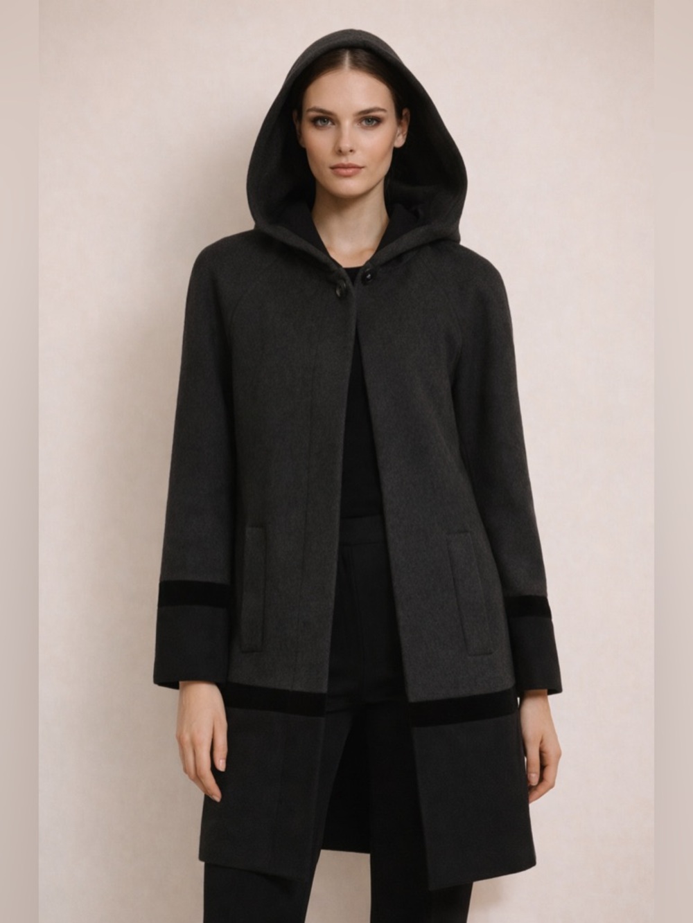Forcaster of Boston Women's Dark Gray Cape Coat